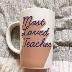 🐨 ROOM ESSENTIALS STONEWARE MUG, Most Loved Teacher